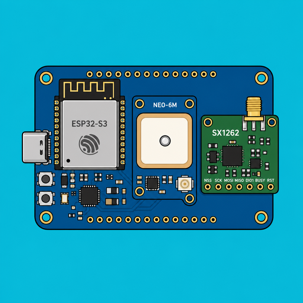 ESP32-S3 NEO-6M: No-SIM LoRa GPS Tracker | ShillehTek