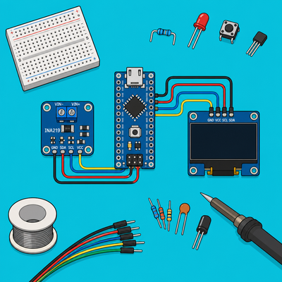 Arduino Nano INA219 OLED: Live Bench Supply Display