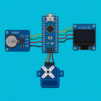 Arduino Nano DS3231: Timed pill dispenser alerts