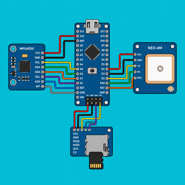 Arduino Nano MPU6050 + NEO-6M: Log GPS + IMU to SD | ShillehTek