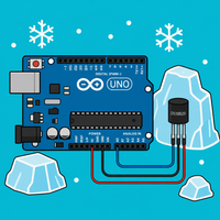 Arduino UNO DS18B20: Freezer test vs Pico, micro:bit | ShillehTek