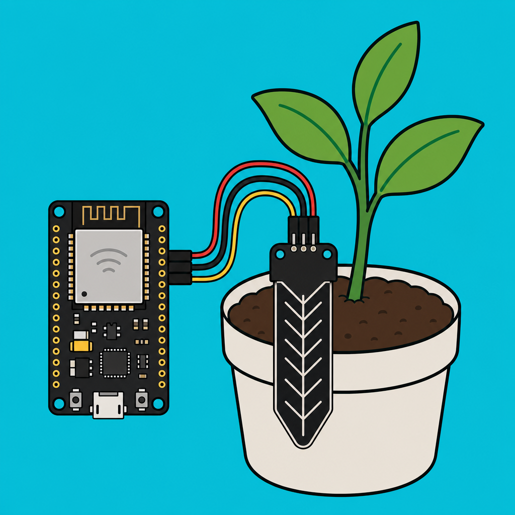 ESP32 Capacitive Soil Moisture: Smart Auto Watering | ShillehTek