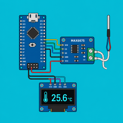 Arduino Nano MAX6675 Thermocouple: Read Up to 1024 b0C