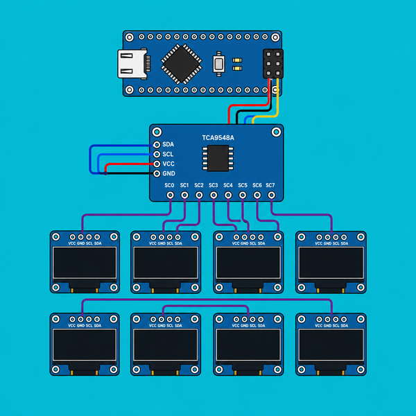 Arduino Nano TCA9548A: Run 8 Identical I2C Devices | ShillehTek