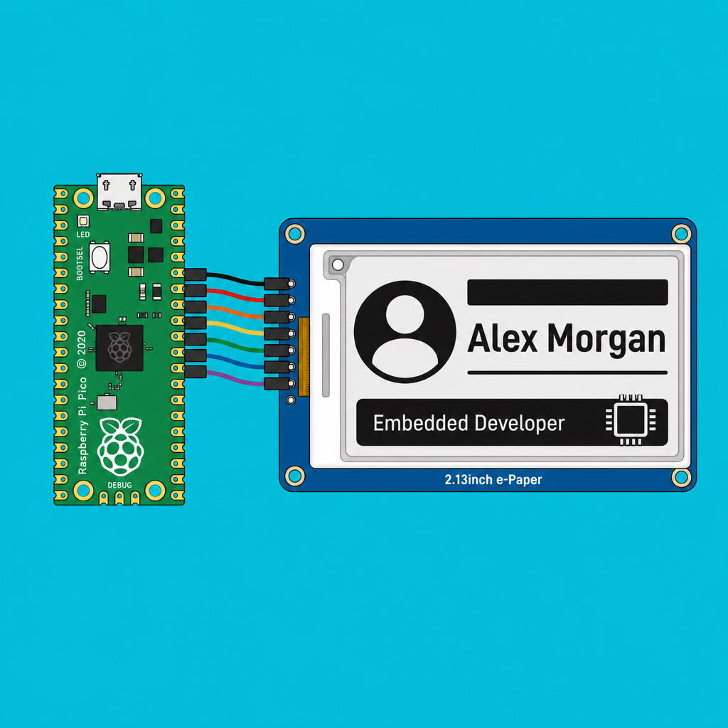 Raspberry Pi Pico 2W E-Paper HAT: Wi-Fi Name Badge | ShillehTek