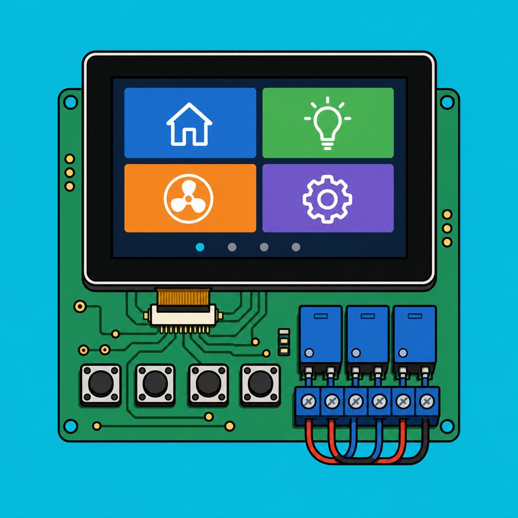 ESP32 LVGL Display: Touchscreen Smart Switch UI | ShillehTek