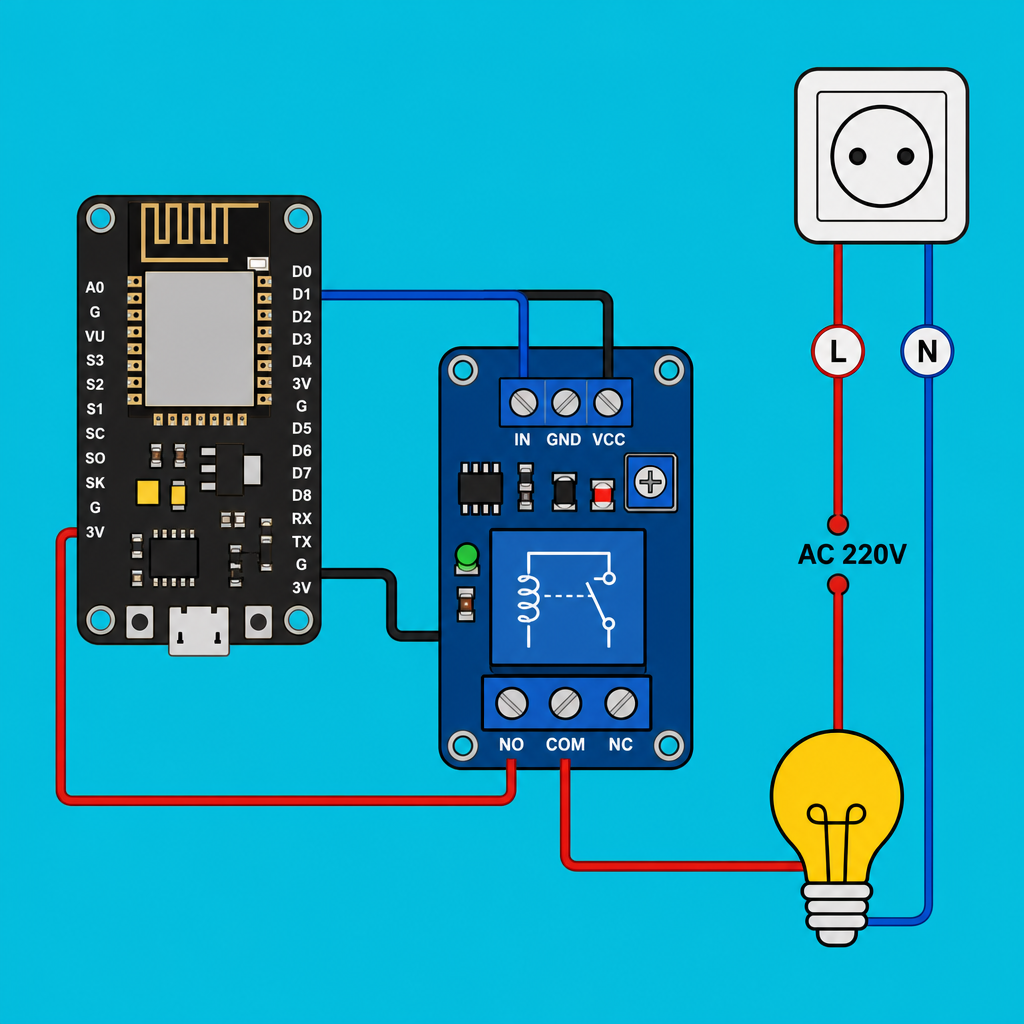 ESP8266 AC 220V Time Delay Relay: WiFi Trigger | ShillehTek