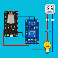 ESP8266 AC 220V Time Delay Relay: WiFi Trigger | ShillehTek