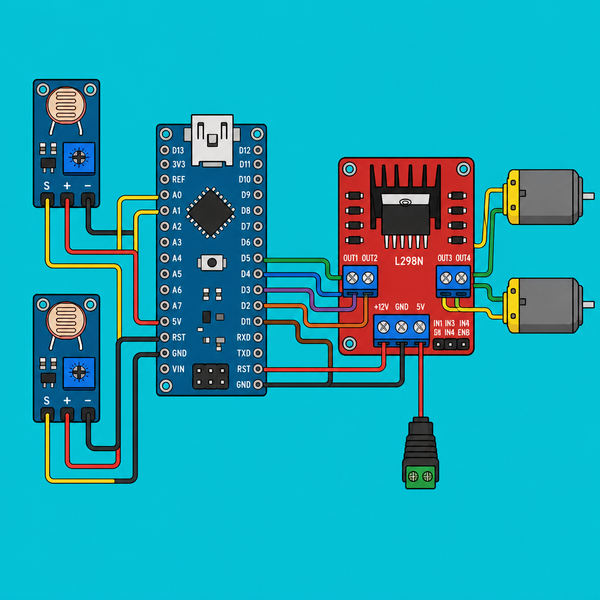 Arduino Nano KY-018: Build a Light-Following Robot | ShillehTek