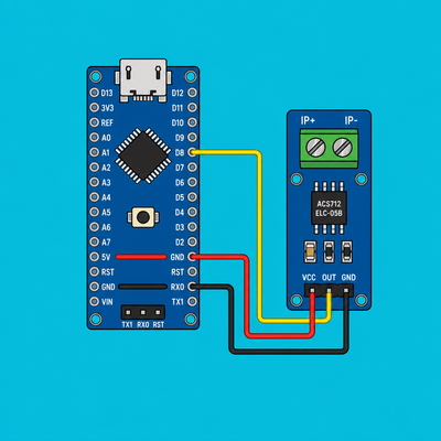 Arduino Nano + ACS712: Measure AC/DC Current Up to 30A
