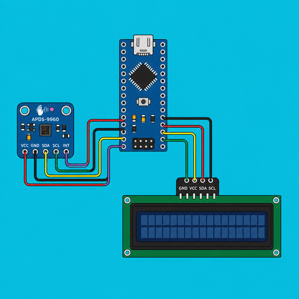 Arduino Nano APDS-9960: Gesture LCD Menu Control | ShillehTek