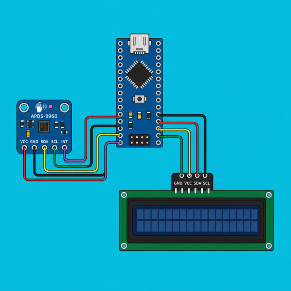 Arduino Nano APDS-9960: Gesture LCD Menu Control | ShillehTek