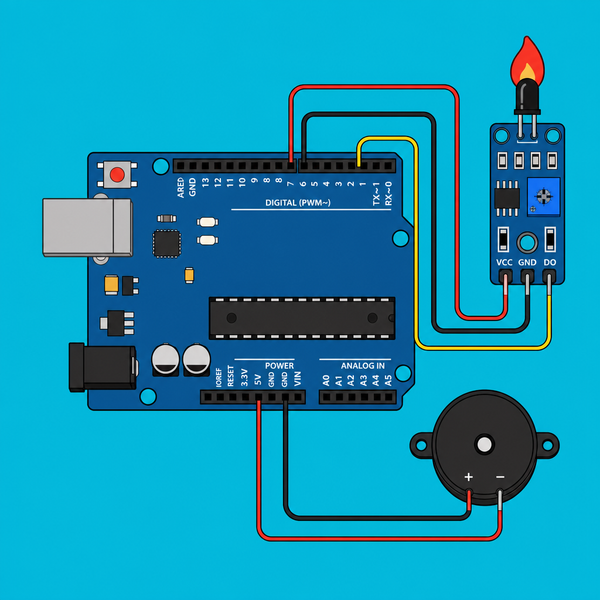 Arduino KY-026 Flame Sensor: Build a Buzzer Alarm | ShillehTek