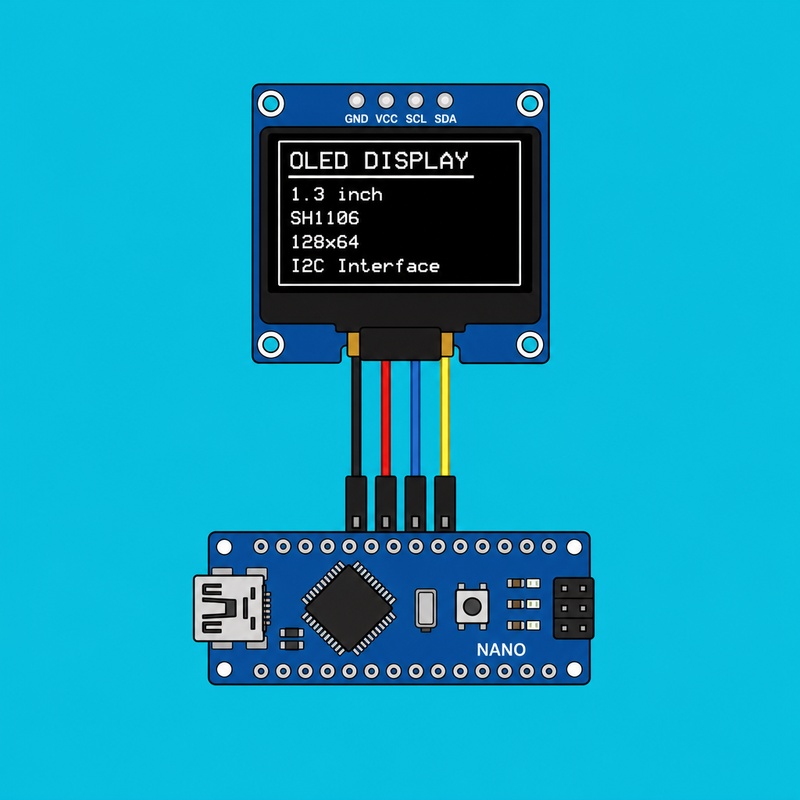 Arduino Nano SH1106 OLED: I2C Text Pages Demo | ShillehTek