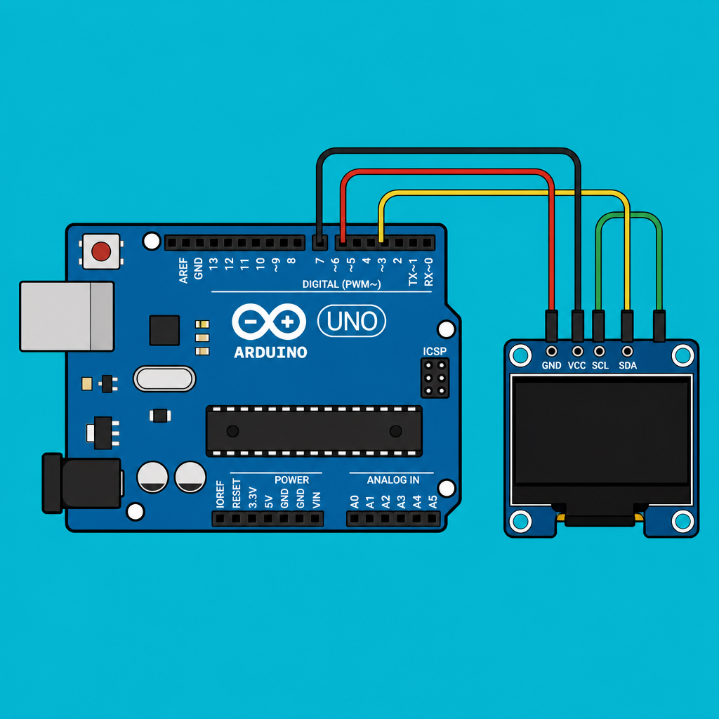 Arduino UNO SSD1306 OLED: Wire and Display Text | ShillehTek
