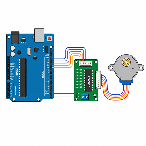 Arduino ULN2003 Stepper: One-Revolution Control | ShillehTek