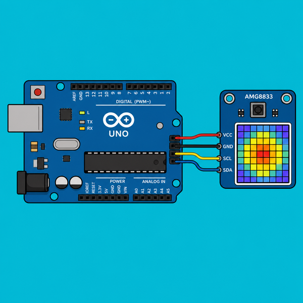 Arduino Uno AMG8833: Stream Thermal Heat Map to PC | ShillehTek