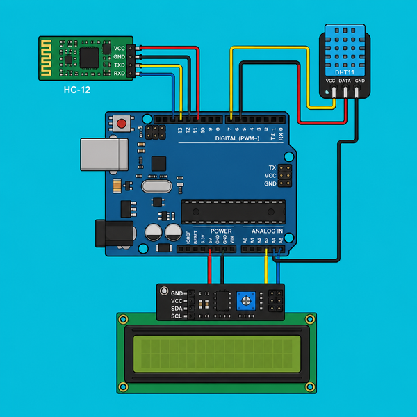 Arduino HC-12 + DHT11: Long-Range Telemetry Link | ShillehTek