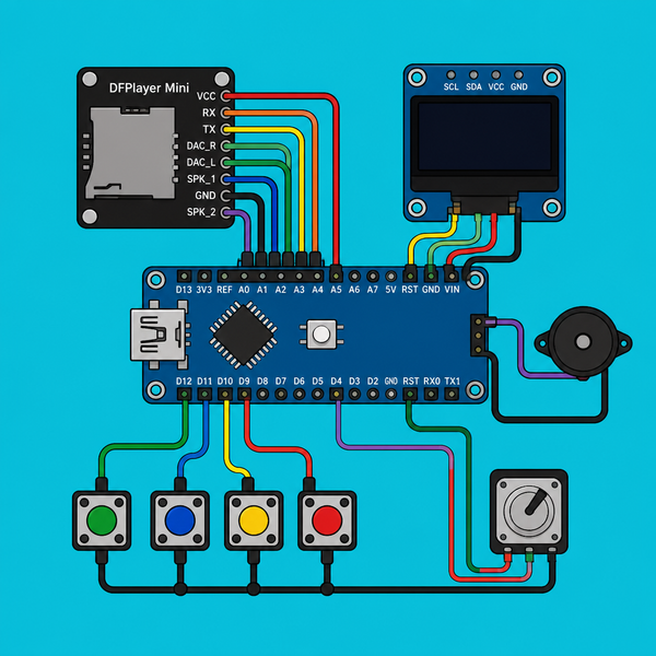 Arduino Nano DFPlayer Mini: OLED MP3 Player Build | ShillehTek