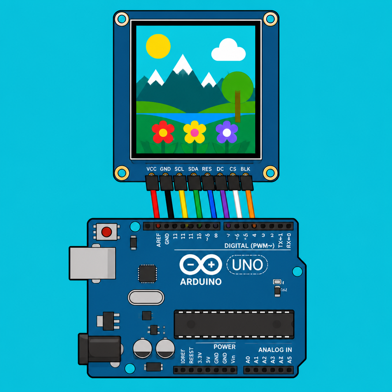 Arduino Uno ST7789 Display: Run 240x240 Graphics Demo | ShillehTek