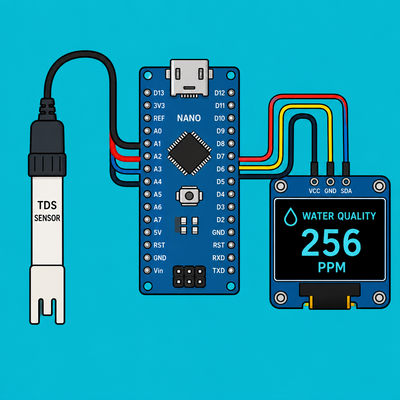 Arduino Nano TDS Sensor: Display Water PPM on OLED