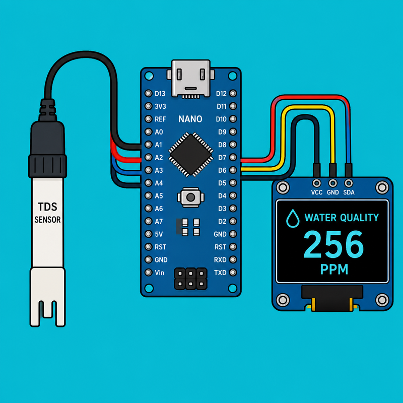 Arduino Nano TDS Sensor: Display Water PPM on OLED | ShillehTek