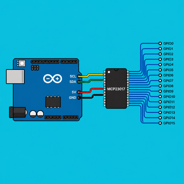 Arduino Uno MCP23017: Add 16 I2C GPIO Pins | ShillehTek