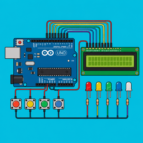 Arduino Uno LCD1602: Simon Memory Game with Score | ShillehTek