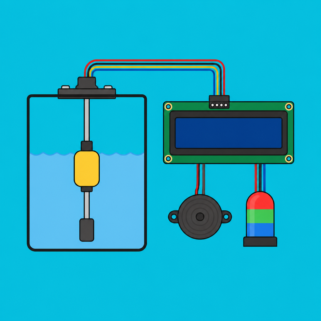 Arduino Uno Water Level Sensor: LCD % and Full Alarm | ShillehTek