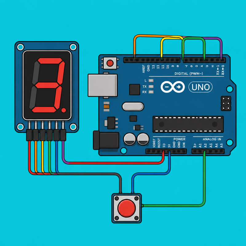 Arduino Uno 7-Segment Display: Build a Digital Dice | ShillehTek