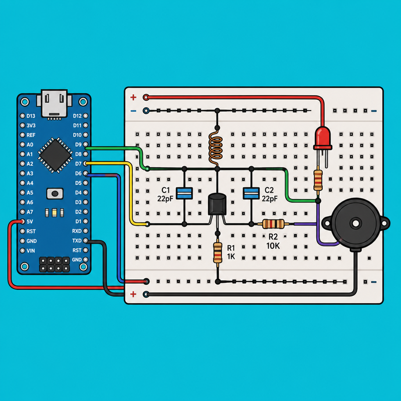 Arduino Nano Colpitts Oscillator: Build a Metal Detector | ShillehTek