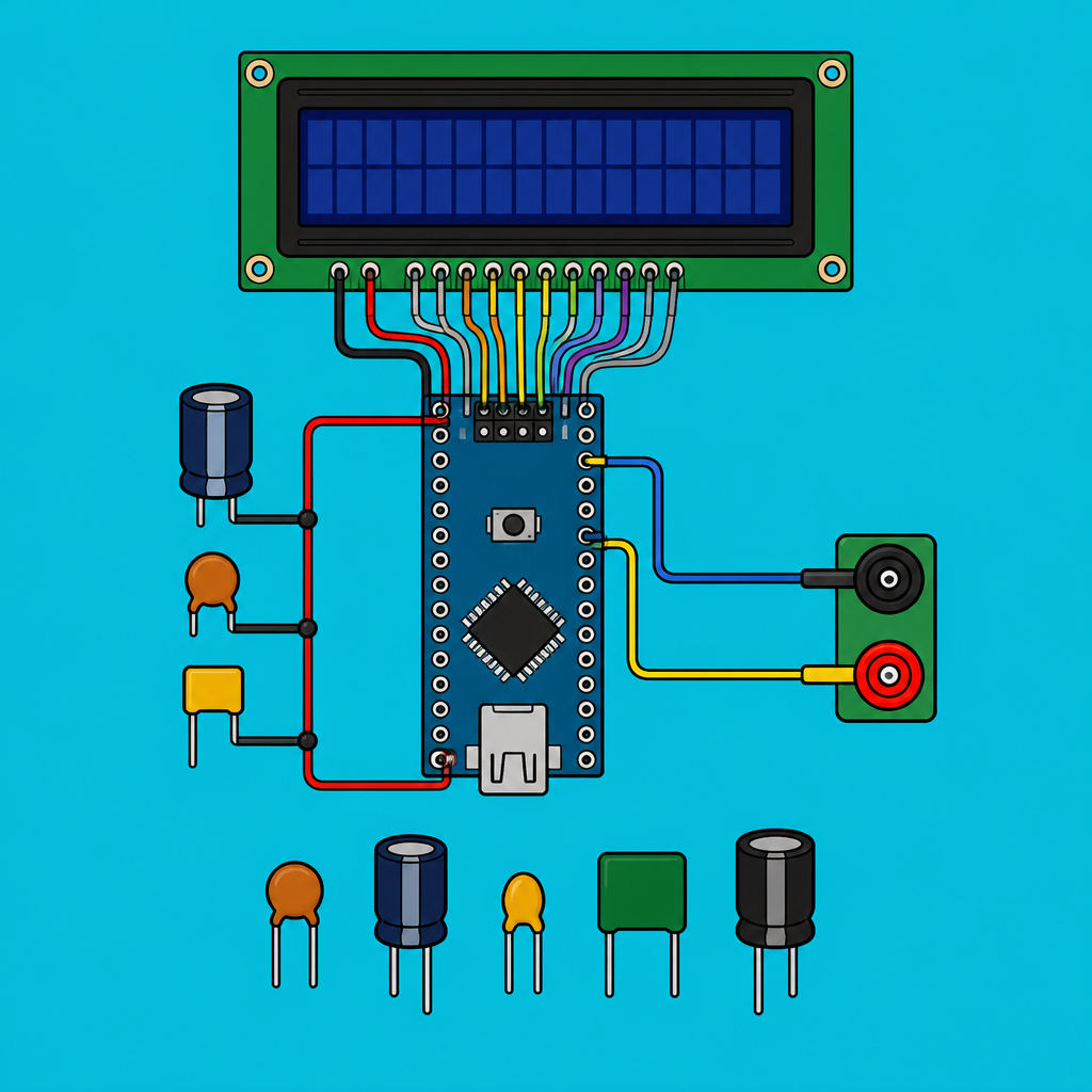 Arduino Nano LCD1602: Autorange capacitance meter | ShillehTek