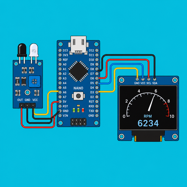 Arduino Nano IR Sensor: Measure RPM on OLED Display | ShillehTek