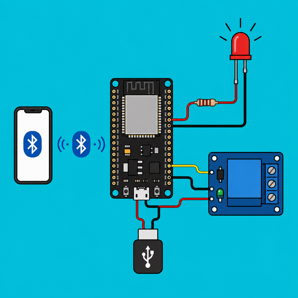 ESP32 Bluetooth Serial: Control an LED or Relay | ShillehTek