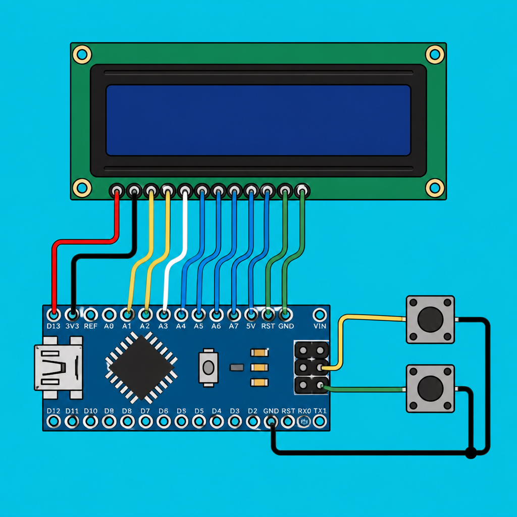 Arduino Nano LCD1602: Build a millis() Stopwatch | ShillehTek
