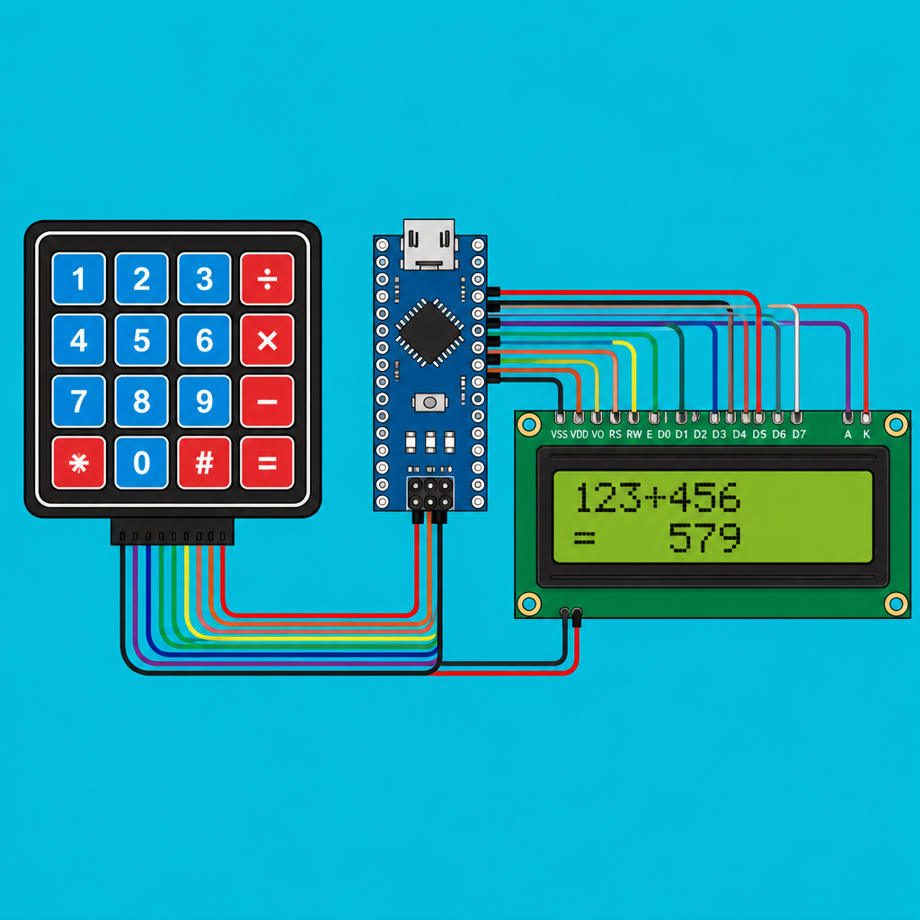 Arduino Nano 4x4 Keypad LCD: Build a Calculator | ShillehTek