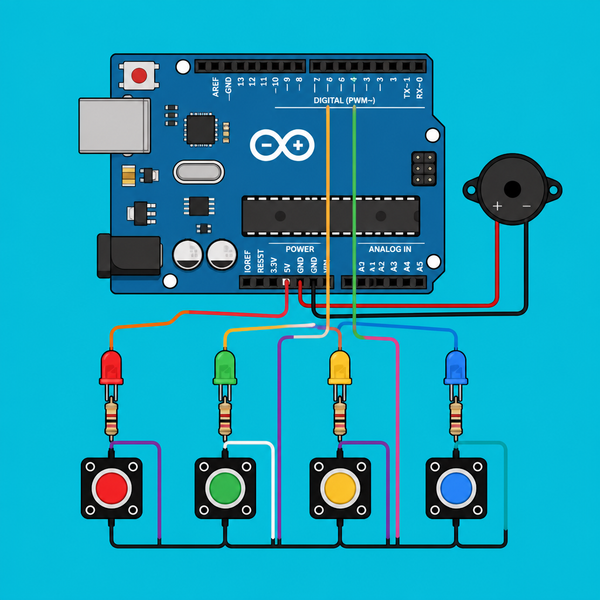 Arduino Uno Passive Buzzer: Four-Player Lockout Quiz | ShillehTek