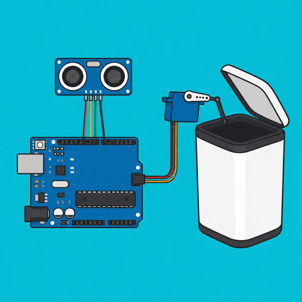 Arduino Uno HC-SR04: Touchless Dustbin Lid Control | ShillehTek