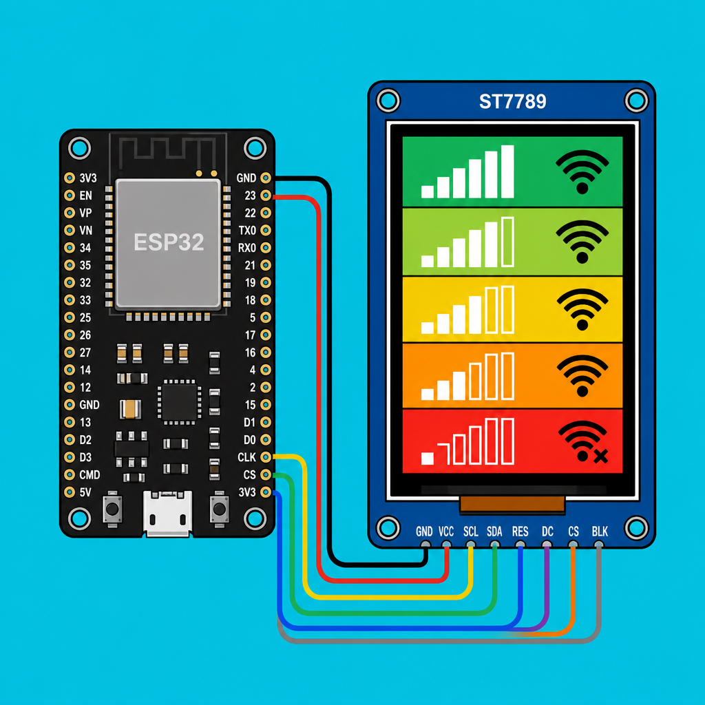 ESP32 ST7789 TFT: Scan Nearby Wi-Fi Networks | ShillehTek
