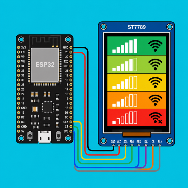 ESP32 ST7789 TFT: Scan Nearby Wi-Fi Networks | ShillehTek