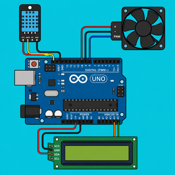 Arduino Uno DHT11: PWM Fan Speed Control | ShillehTek