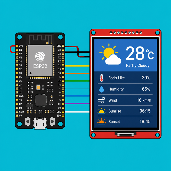 ESP32 ST7789: Live weather and 5-day forecast | ShillehTek