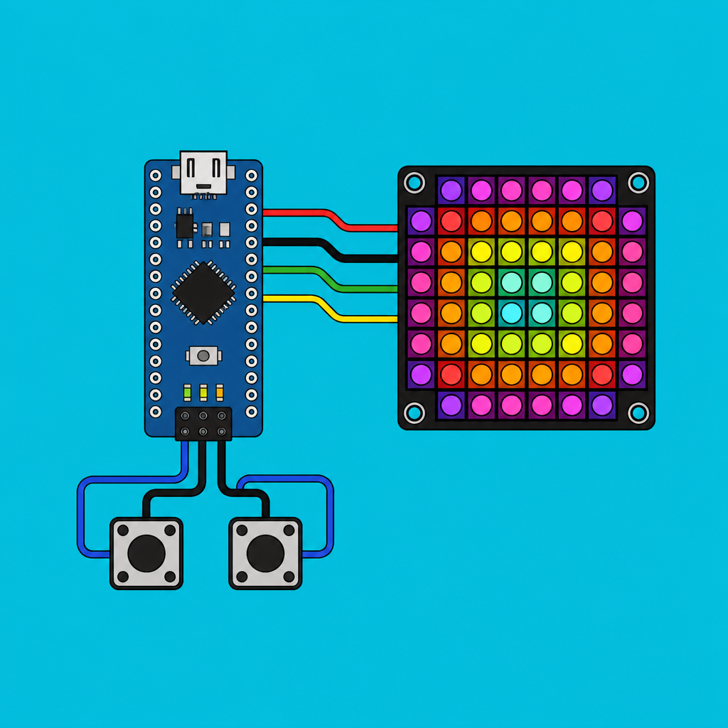 Arduino Nano WS2812 Matrix: Build Breakout Game | ShillehTek