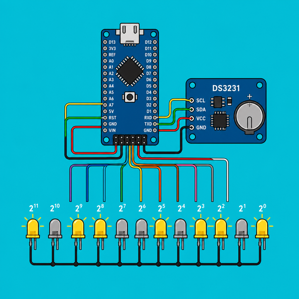 Arduino Nano DS3231: Build a Binary LED Clock | ShillehTek