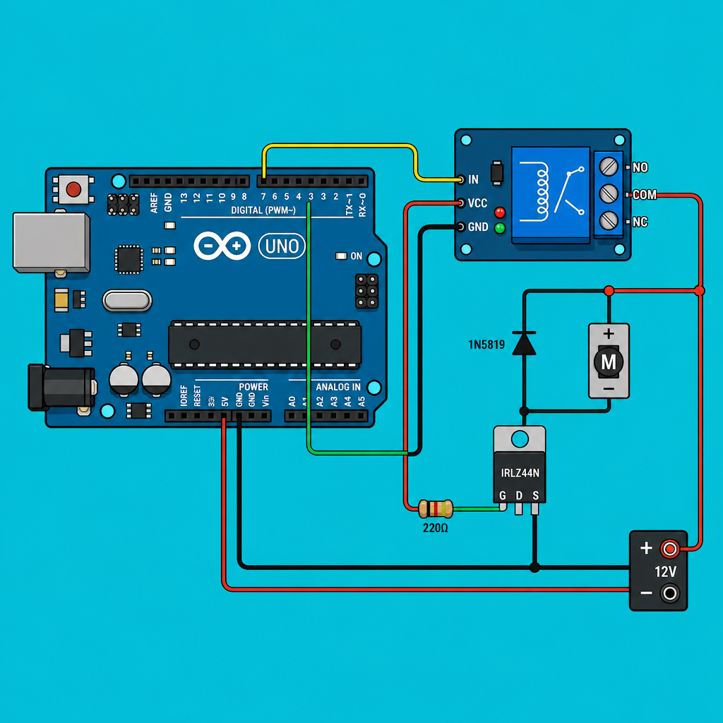 Arduino Electromagnet: Relay and MOSFET PWM Control | ShillehTek