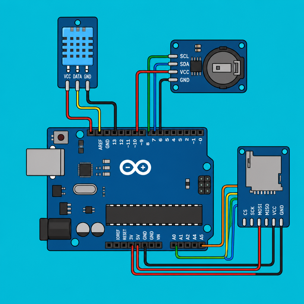 Arduino Uno DHT11: SD Data Logger with Timestamps | ShillehTek