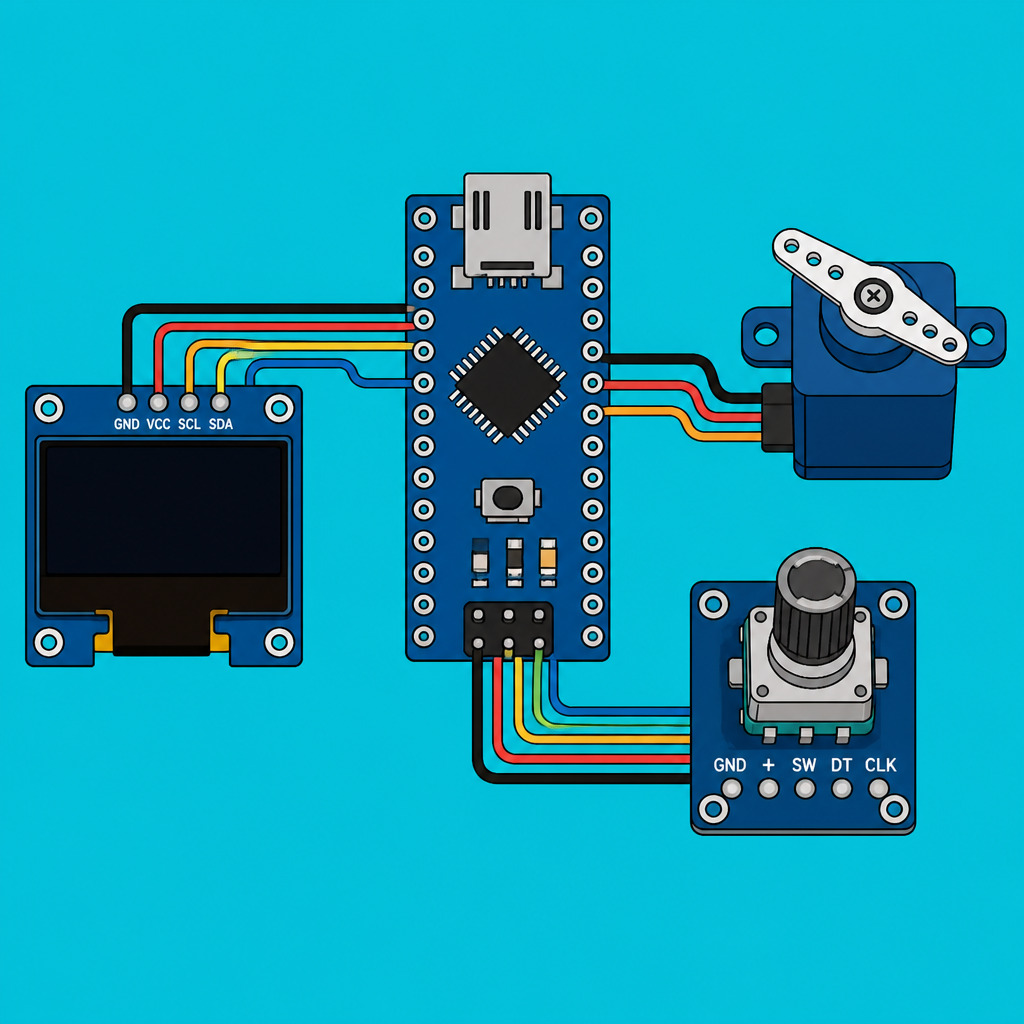 Arduino Nano SSD1306 OLED: Servo Keyframe Sequencer | ShillehTek