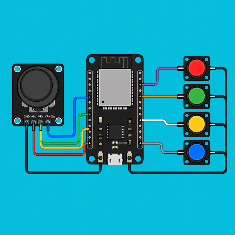 ESP32 KY-023 Joystick: Build a BLE Gamepad | ShillehTek