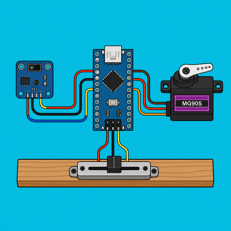 Arduino Nano VL53L0X: Ball and Beam PID Control | ShillehTek