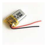 351015 50mAh 3.7V lithium battery showing taped terminal area and lead wires